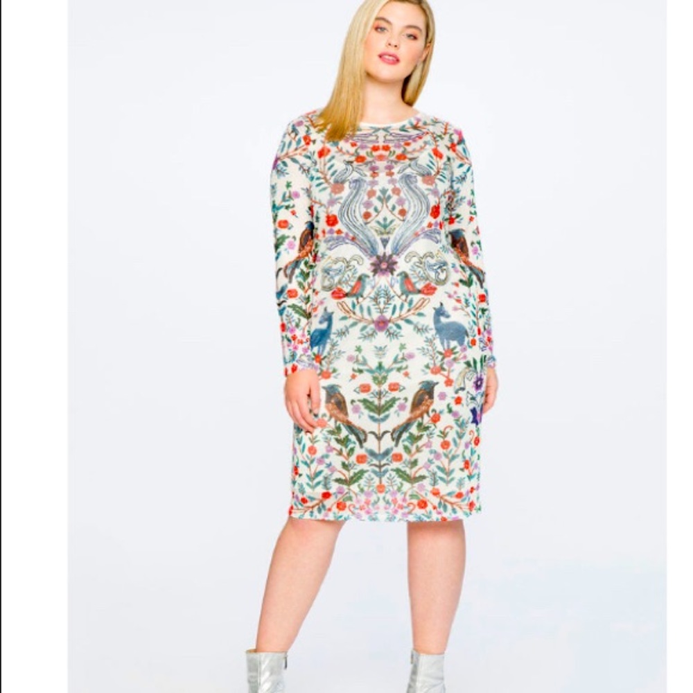 ELOQUII Printed Shift Dress